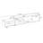 Modern, Minimalist Rectangle Extendable TV Stand, TV Cabinet With 2 Drawers And 1 Cabinet For Living Room, Up To 100''-1188599623