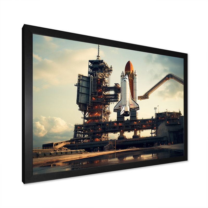 Space Shuttle Launch IV - Space Shuttle Canvas Prints, Cadre simple noir, H 12 po x l 20 po x P 1 po