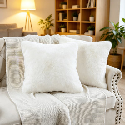 Heavy Faux Fur Throw Pillow Cover