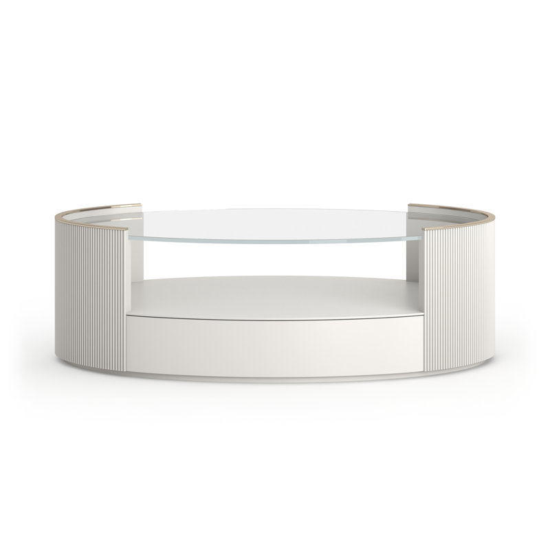 Love Oval Cocktail Table - Oracle, White