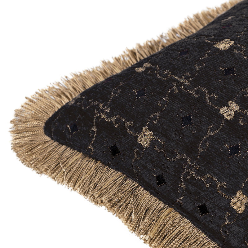 Polyester Geometric Sham, 18" x 18", Black