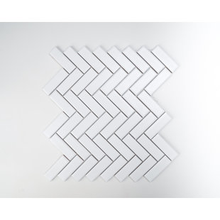1X3” Herringbone Matte Porcelain Mosaic Tile - (Box Of 20 Sheets)
