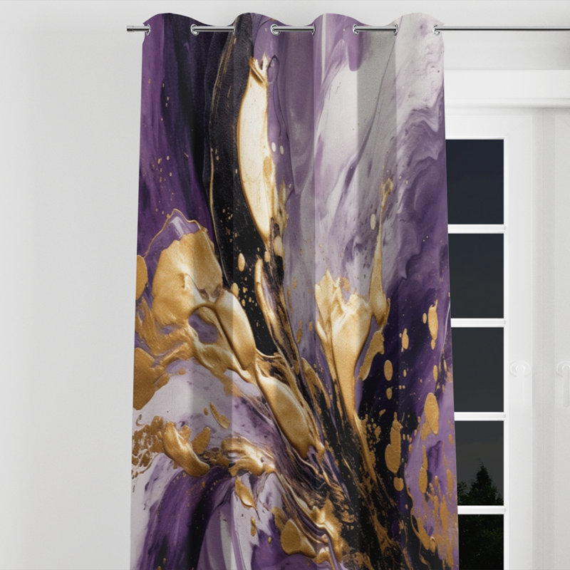 Auriella - Rideau à œillets moderne - Velours obscurcissant - 1 panneau, L 52 po x L 95 po, Silver Grommets