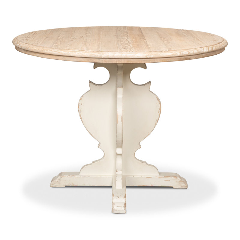 Round Pine Wood Dining Table