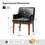  Chaise de salle à manger de style Mid-Century moderne en cuir avec pieds en bois massif Stanley (ensemble de 2)-1948568744