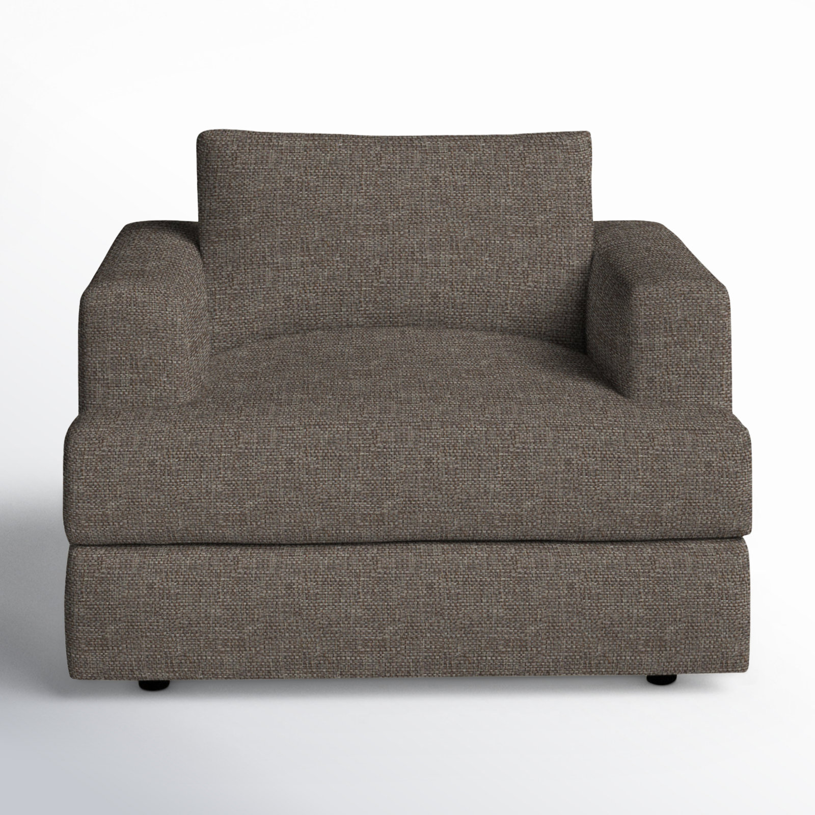 Cayden Upholstered Accent Chair, Drusky Charcoal Sustain® Basketweave