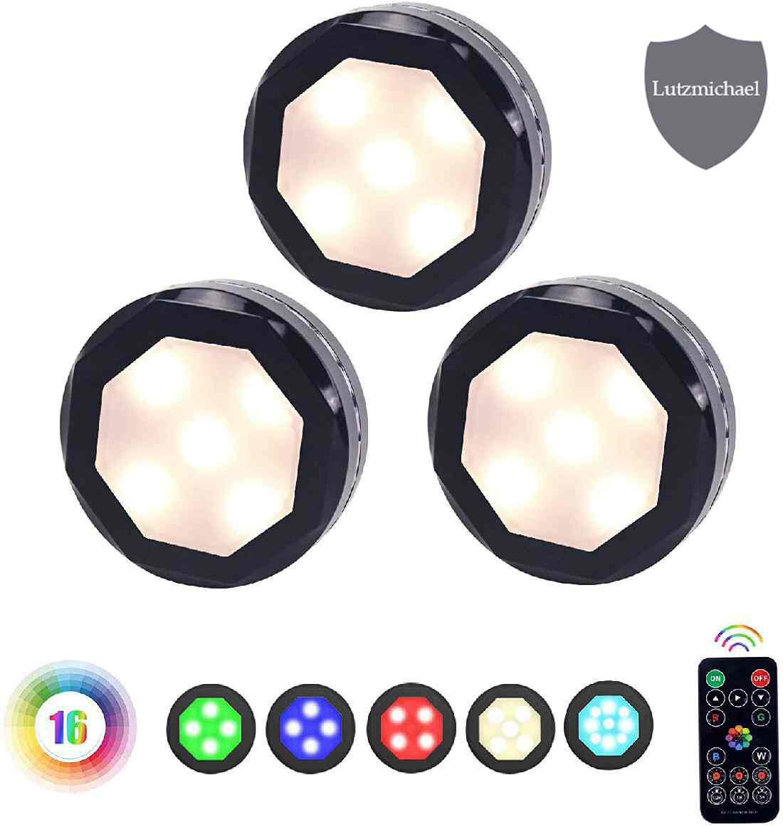 Xtreme Wireless Waterproof LED Puck Light, Battery Powered Lights with Remote Control