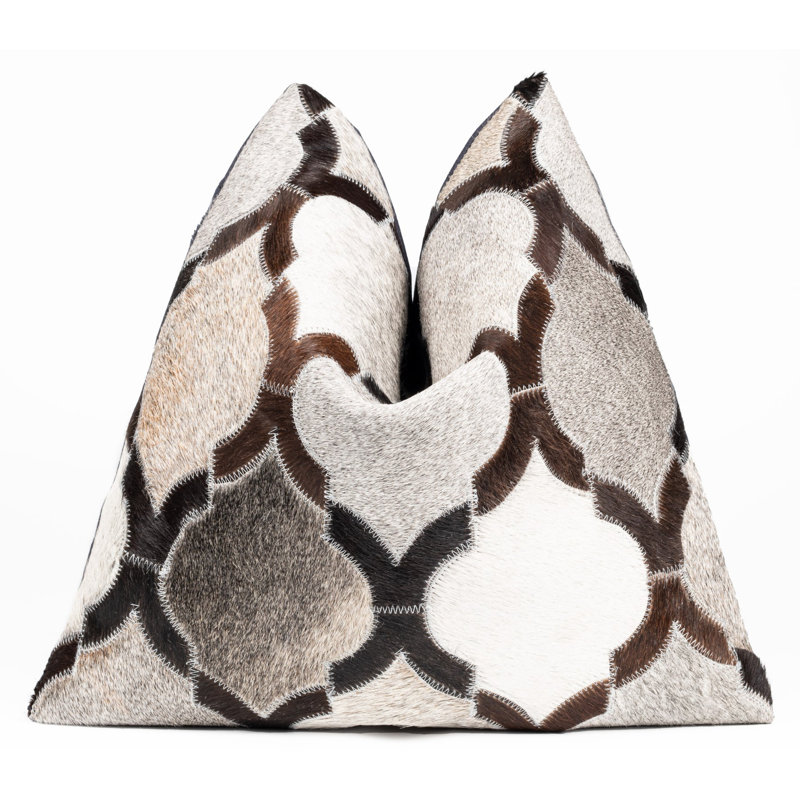 Coussins décoratifs en cuir de vache Canvello