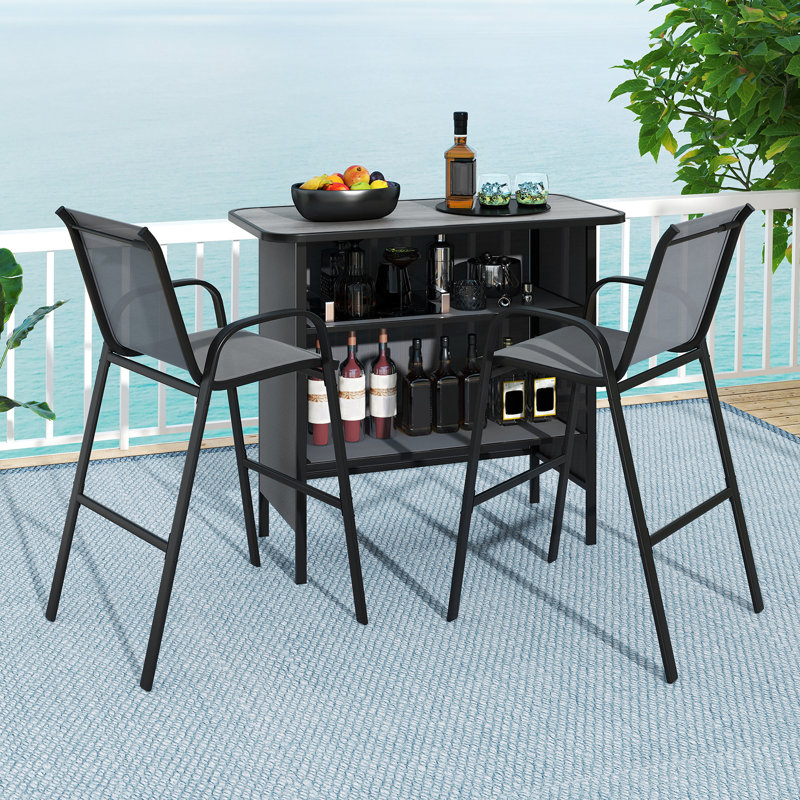2 - Person Patio Dining Set with Rectangular Table