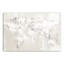 «Distress White Map Dessin» - reproduction d'art sur toile tendue