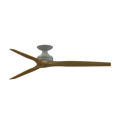 Spitfire DC 64 inch Flush Indoor/Outdoor Smart Ceiling Fan - Antique Graphite with Koa Blades
