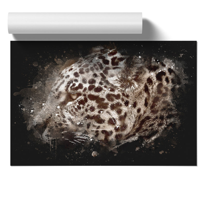 Jaguar Paint Splash - Frameless Print, 30cm H x 42cm W x 0.1cm D