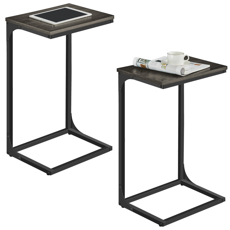 Alizon Pedestal End Table, Grey