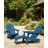 All Weather Outdoor Folding Adirondack Chairs With Ottoman And Adjustable Backrest & 1 Cup Holders-154442577