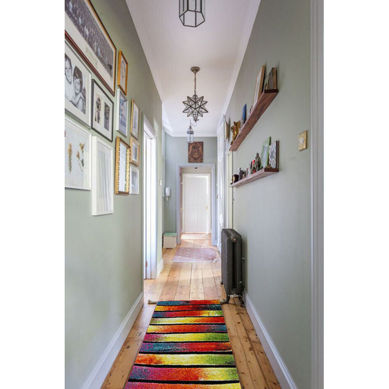 Alveretta Striped Area Rug, Runner 60 x 220cm