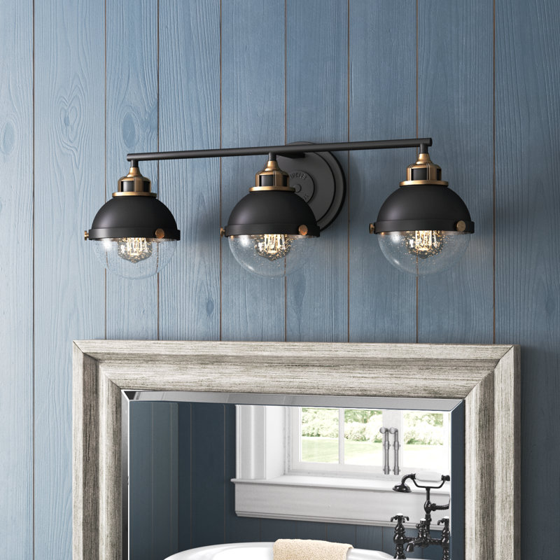 Kyoto 3 Light Seeded Dimmable Vanity Light