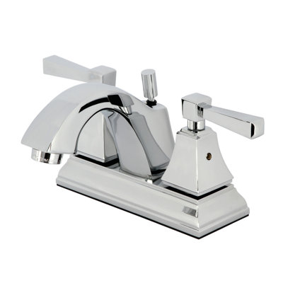 Kingston Brass Concord Two-Handle 3-Hole Deck Mount 4" Centerset Bathroom Faucet with Pop-Up Drain