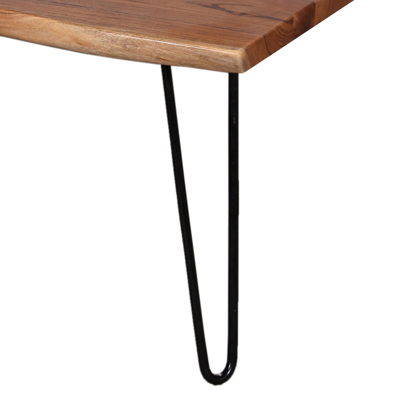Solid Wood Four Leg Coffee Table, H46 x L106.6 x W81cm