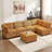 Sectional Sofas | Modern 6-Seat U-Shaped Modular Reversible Chaise, Living Room | Mustard Yellow | Corduroy-1386294851