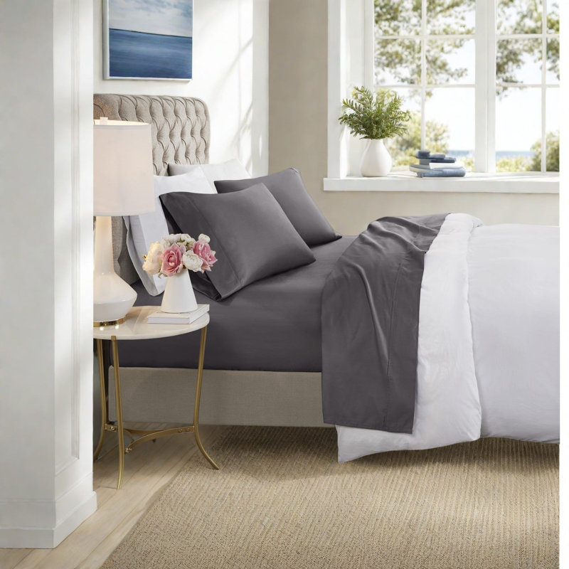 Cooling Queen Cotton Blend Sheet Set, 600 Thread Count Sheets & Pillowcases