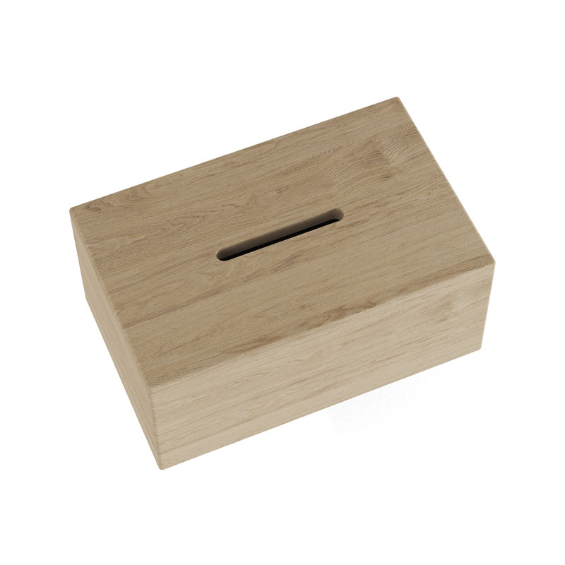 Manada Mist-Shield Rectangular Teak Tissue Box