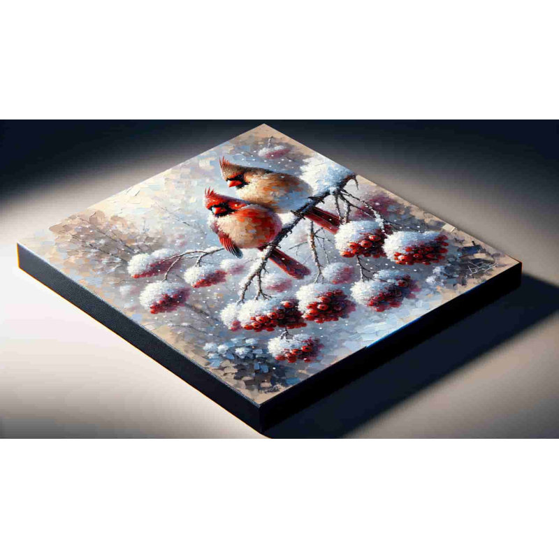 Sur toile, H 12 po x l 12 po x P 1 po