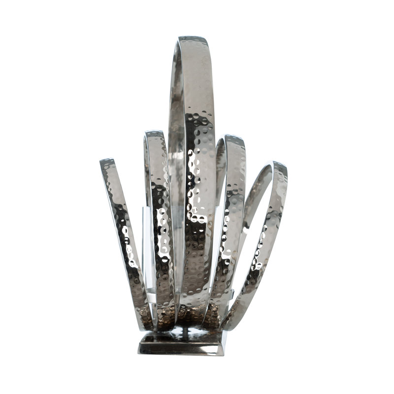Aluminum Tabletop Hurricane, 34cm H x 32cm W x 22cm D