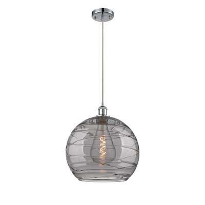 Luminaire suspendu en forme de globe à 1 lumière Hamida