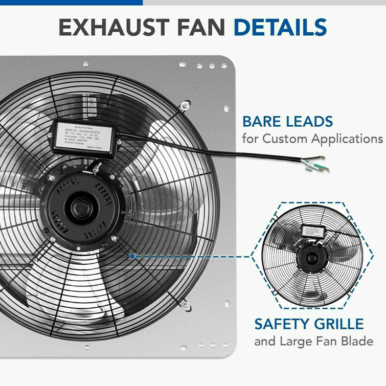 iPower Shutter Exhaust Fan Aluminum High Speed | Wayfair