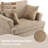 Corduroy Living Room Swivel Barrel Accent Chair-487440309