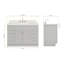 Ensemble de meuble-lavabo simple autoportant 48 po avec plateau en quartz Hamlet-94003770-138979225