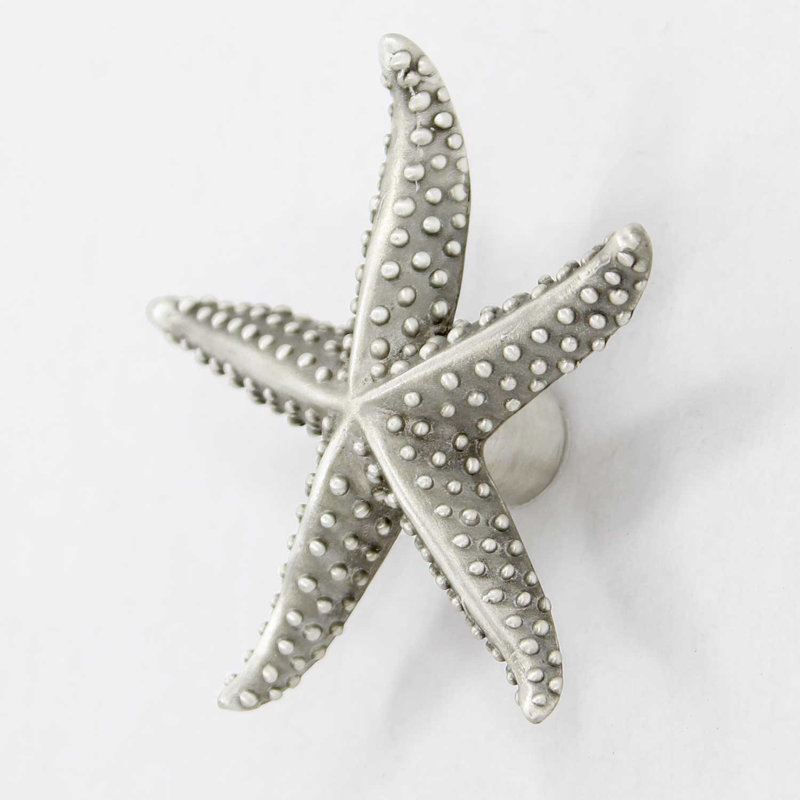 2" Starfish Small Knob, Brushed Nickel, 2" L x 2" W, 2