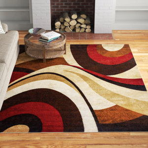 Rubith Abstract Brown/Beige Area Rugs