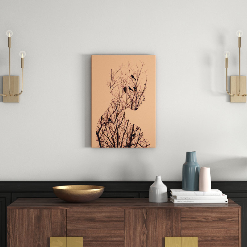 Birds by Andreas Lie - Print on Canvas, 66.04 cm H x 45.72 cm W x 1.91 cm D, No Frame