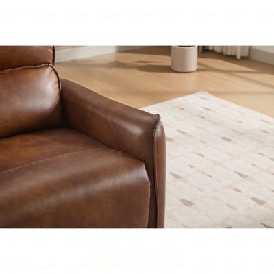 Fauteuil inclinable électrique en cuir avec base et pivot