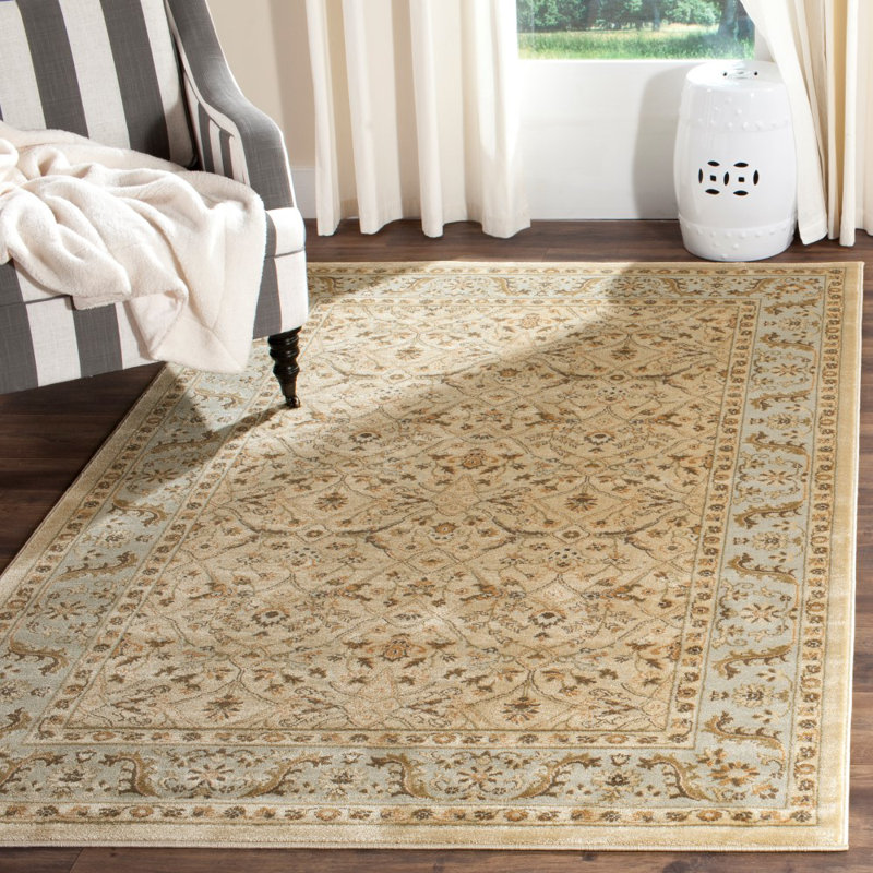 Tapis ivoire / gris Lavelle, Rectangle 5 pi 1 po x 7 pi 7 po