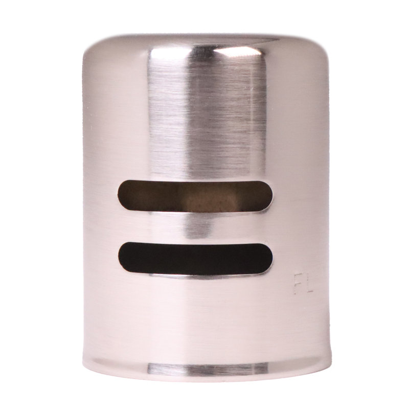 1-5/8" x 2-1/4" Solid Brass Air Gap Cap Only, Non-Skirted, Satin Nickel