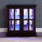 Retro Cabinet With Adjustable Shelves, Led Lighting, Vintage Design For Home Decor Style , Look