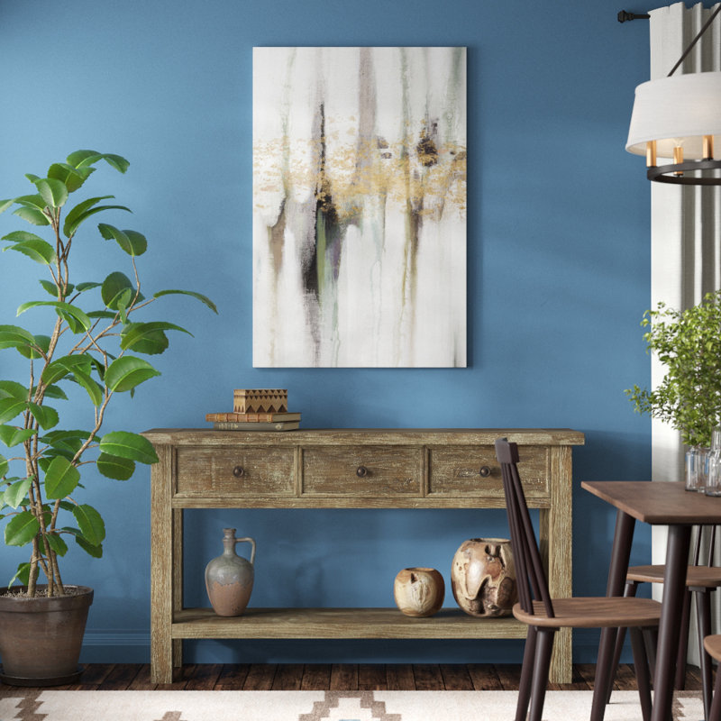 Falling Gold Leaf I by Studio W - Painting, 122cm H x 81cm W, Wrapped Canvas