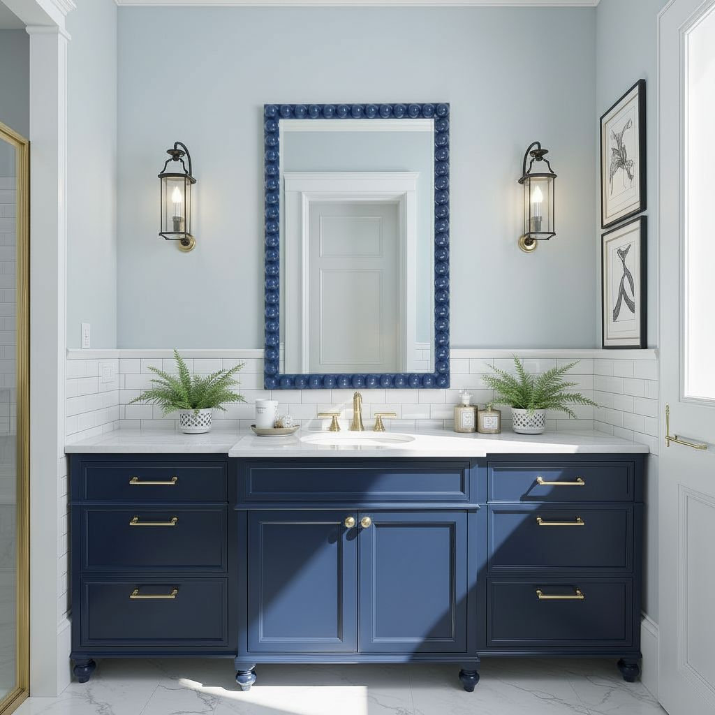 24" Mirror, Navy