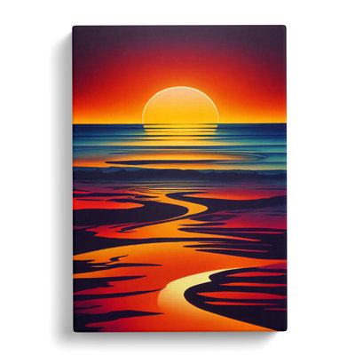 Gemi Sunset Acrylic Paint - Wrapped Canvas