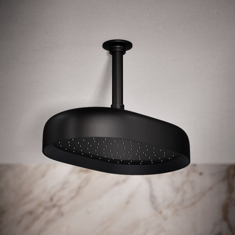 Statement™ 2.5 GPM Oval 12 in. Rainhead with Katalyst Air-Induction Technology, Matte Black