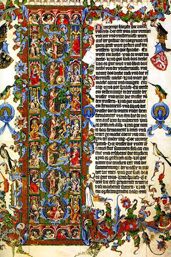 Genèse initiale lettre wenceslas bible-impression d’art graphique non encadrée, H 42 po x l 28 po x P 1,5 po