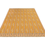 Scandinavian Hand Knotted Wool Geometric Area Rug