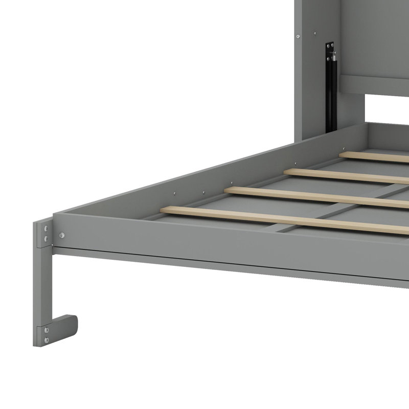 Lit escamotable mural avec tablettes Murphy, Gris
