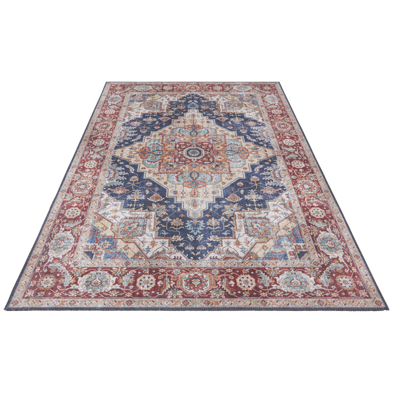 Teppich Sylla in Indigoblau/Rot, Rectangle 200 x 290cm