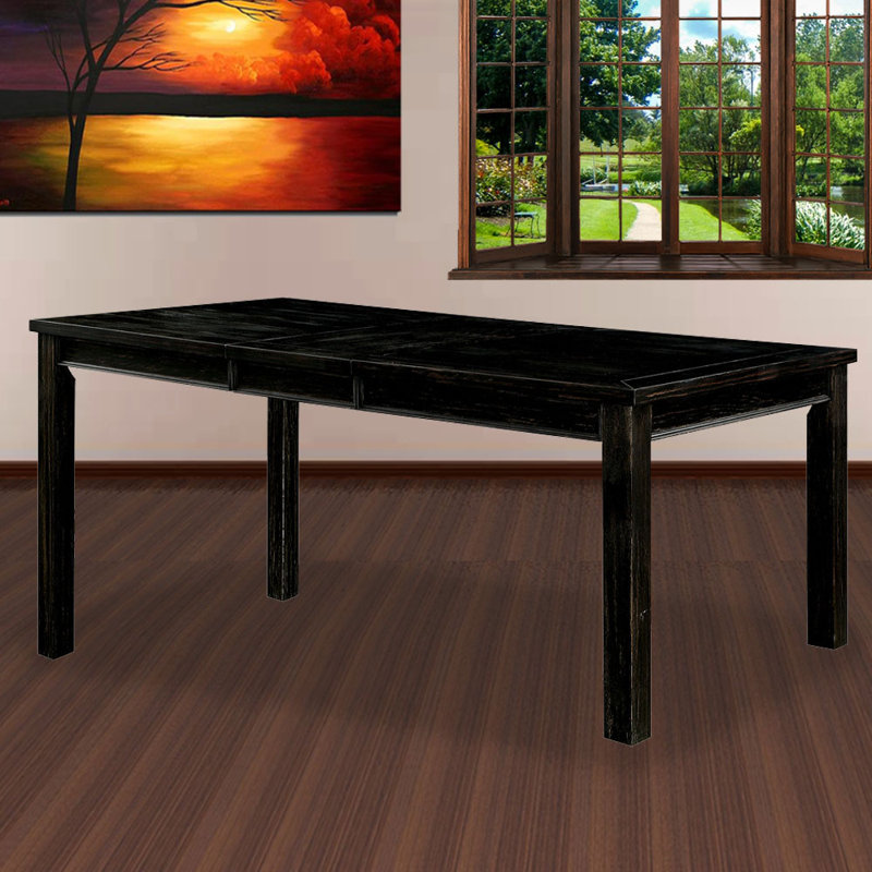 Table de salle à manger en chêne massif Karnig, H 30 po x L 72 po x l 42 po