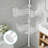 Adjustable Corner Shower Caddy Organizer With 4-Tier Shelves, Soap Holder, Toothbrush Holder And Hooks - Rustproof Stainless Steel Tension Pole For Bathroom Storage-1365539781