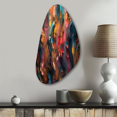 Random Swirls Abstract - Irregular Shape Abstract Geometric Metal Wall Art, Asymmetrical Metal Wall Sculpture Print