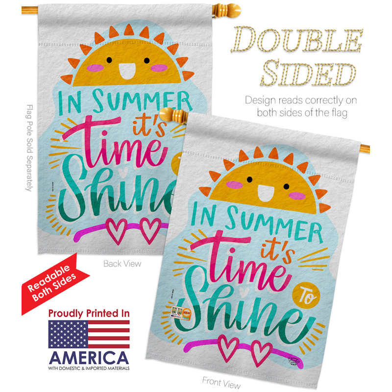 Patriotic Summer Fun Polyester House Flag 28'' x 40''